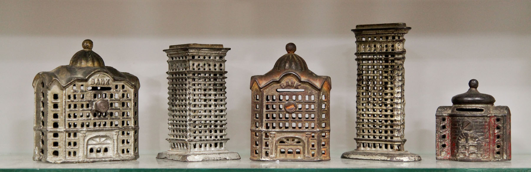 FIVE ARCHITECHTURAL CAST IRON STILL