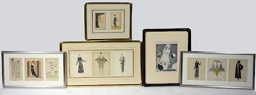 FIVE ART DECO FASHION PRINTS