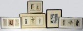 FIVE ART DECO FASHION PRINTS F