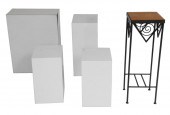 FIVE ART DISPLAY PEDESTALS, 20