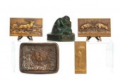 FIVE ART NOUVEAU DECORATIVE BR