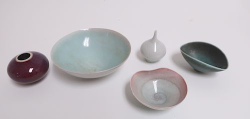 FIVE ART POTTERY FORMS BY MARK