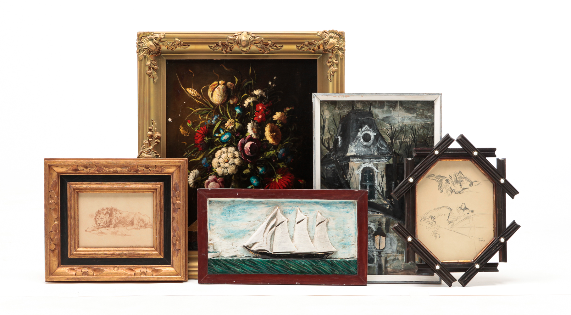 FIVE ARTWORK PIECES. American, 20th