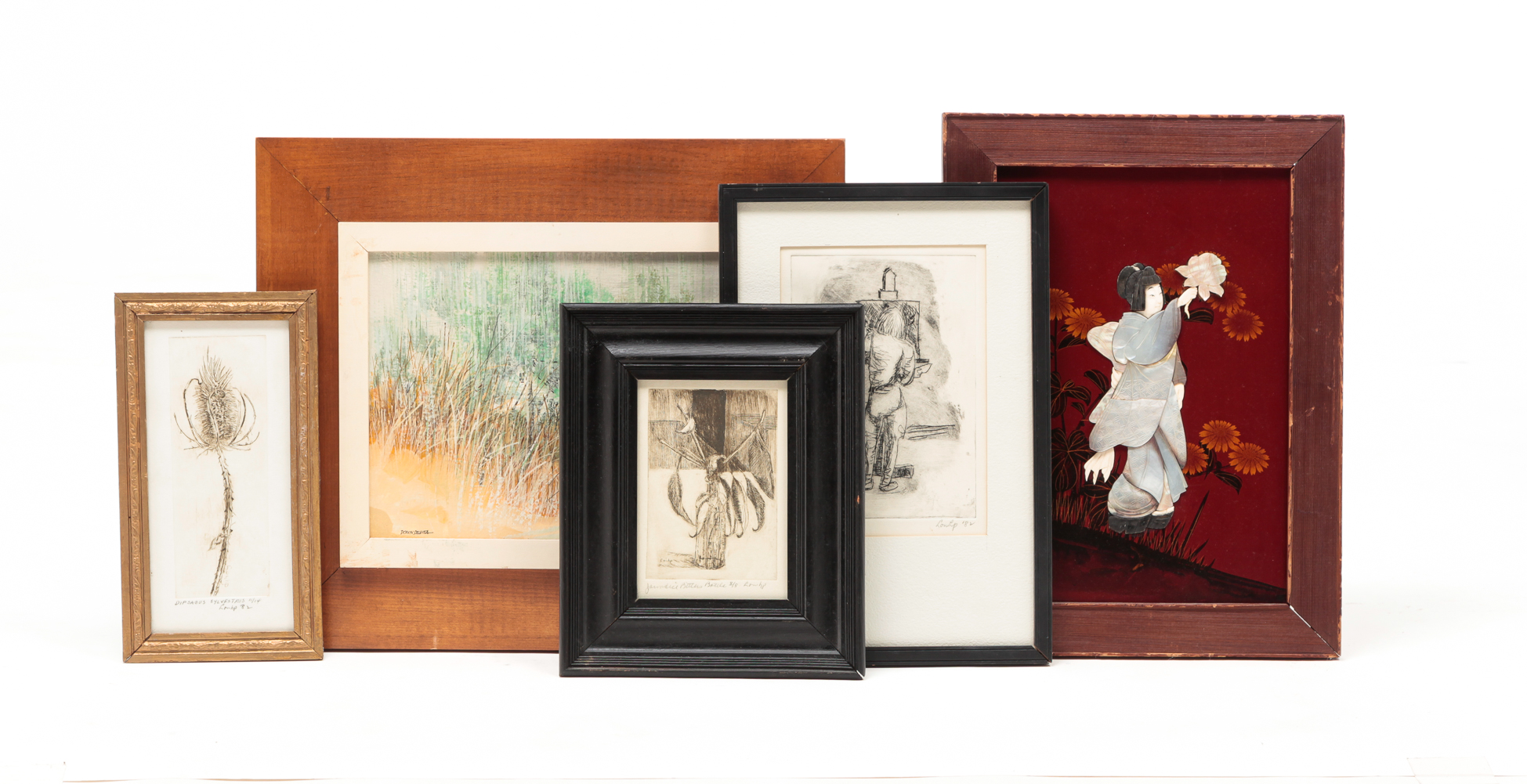 FIVE ARTWORKS INCLUDING DONN