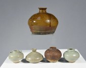 FIVE ASIAN CERAMIC ITEMSFive A