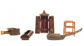 FIVE ASIAN DECORATIVE ITEMSFiv