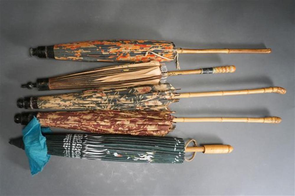 FIVE ASIAN PARASOLSFive Asian
