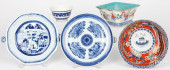 FIVE ASIAN PORCELAIN TABLEWARE