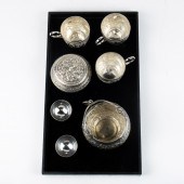 FIVE ASIAN SILVER TABLE ARTICL