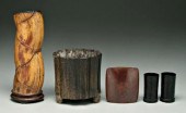 Five Asian vessels: one bronze