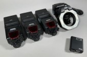 Five assembled Sigma hot shoe