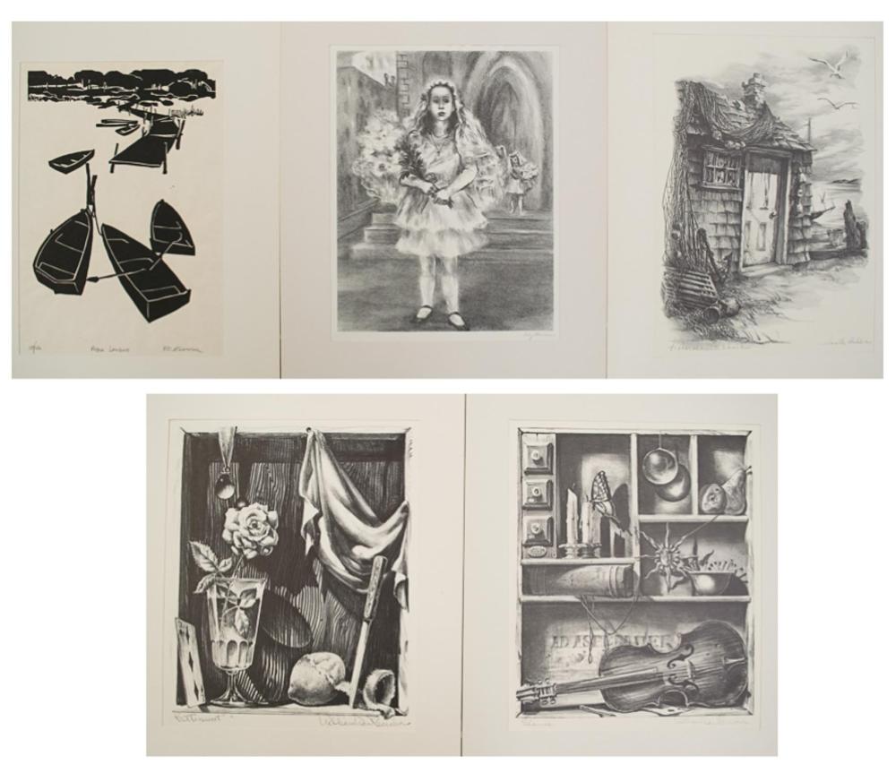 FIVE ASSOCIATED AMERICAN ARTIST