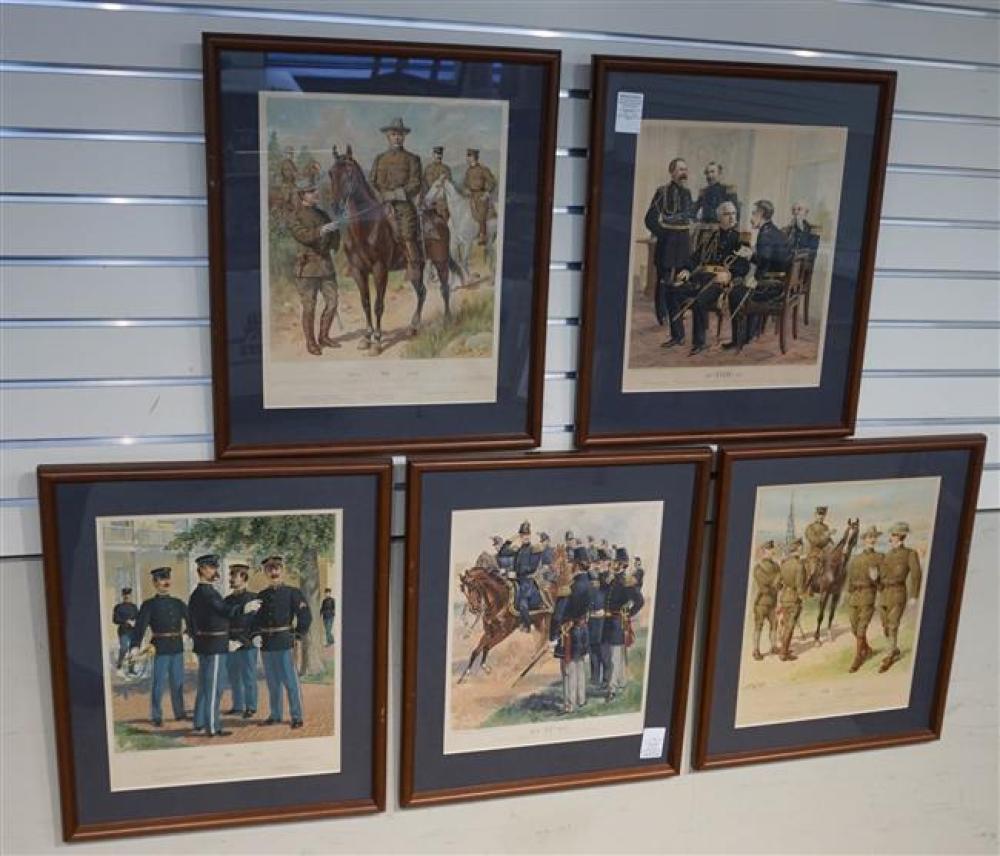 FIVE ASSORTED ARMY PRINTSFive