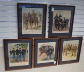 FIVE ASSORTED ARMY PRINTSFive