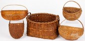 FIVE ASSORTED BASKETSFive asso