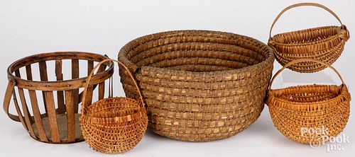 FIVE ASSORTED BASKETSFive