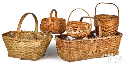 FIVE ASSORTED BASKETSFive