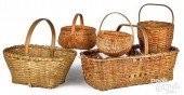 FIVE ASSORTED BASKETSFive asso