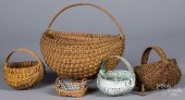 FIVE ASSORTED BASKETSFive asso