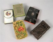 Five assorted card cases    la