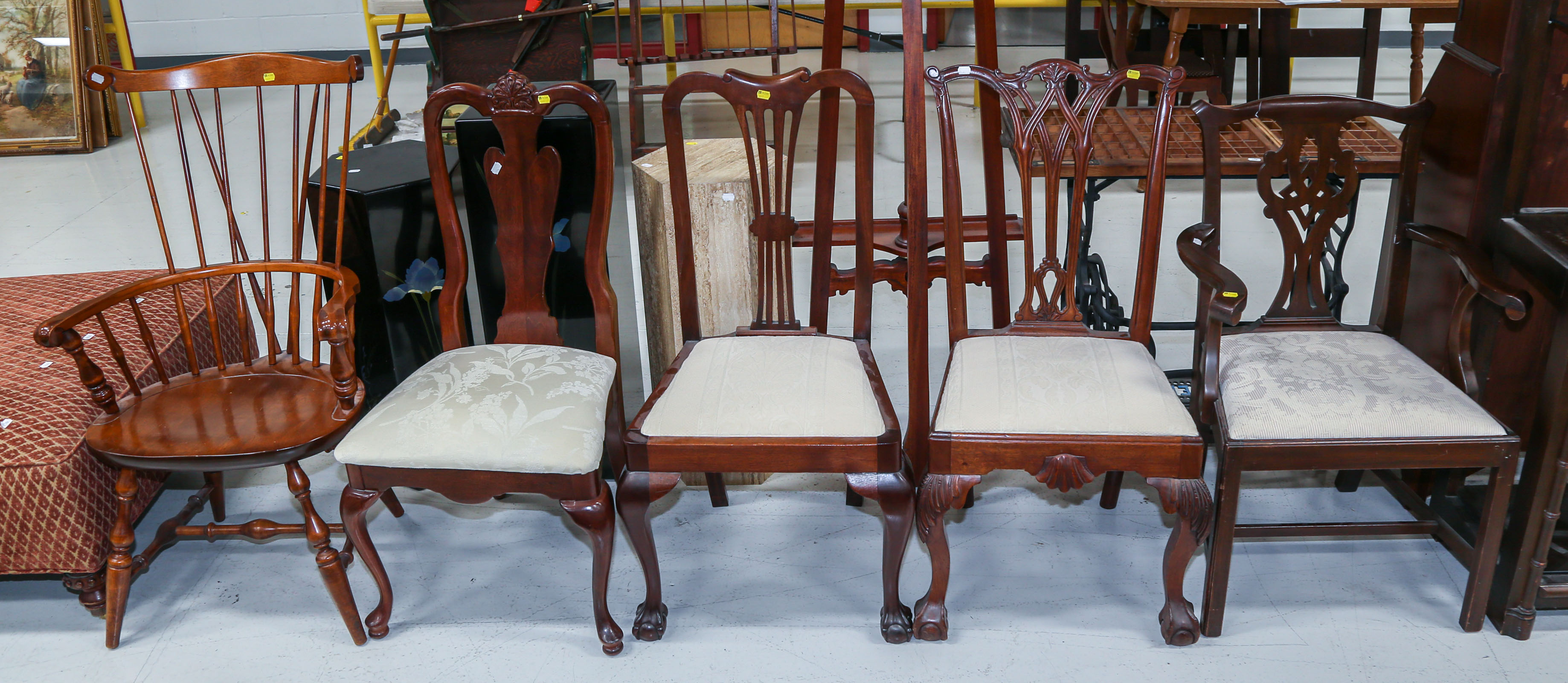 FIVE ASSORTED CHAIRS Including a