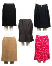 FIVE ASSORTED CHANEL SKIRTScom