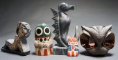 FIVE ASSORTED DECORATIVE OBJEC