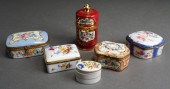 FIVE ASSORTED FLORAL DECORATED