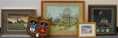 FIVE ASSORTED FRAMED WORKS OF