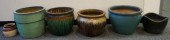 FIVE ASSORTED GLAZED CERAMIC P