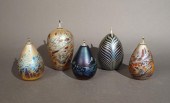 FIVE ASSORTED IRIDESCENT STUDI