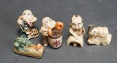 FIVE ASSORTED JAPANESE NETSUKE