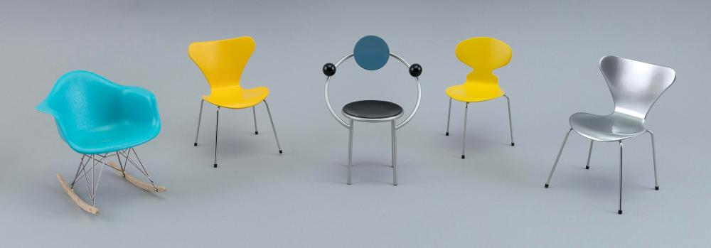 FIVE ASSORTED MINIATURE DESIGNER