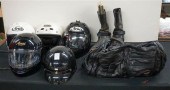 FIVE ASSORTED MOTORCYCLE HELME