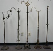 FIVE ASSORTED PATINATED METAL