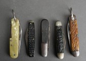 FIVE ASSORTED POCKET KNIVESFiv