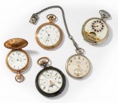 FIVE ASSORTED POCKET WATCHESFi