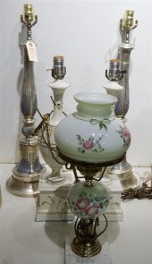 FIVE ASSORTED TABLE LAMPSFive