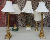 FIVE ASSORTED TABLE LAMPSFive