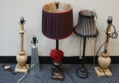 FIVE ASSORTED TABLE LAMPSFive