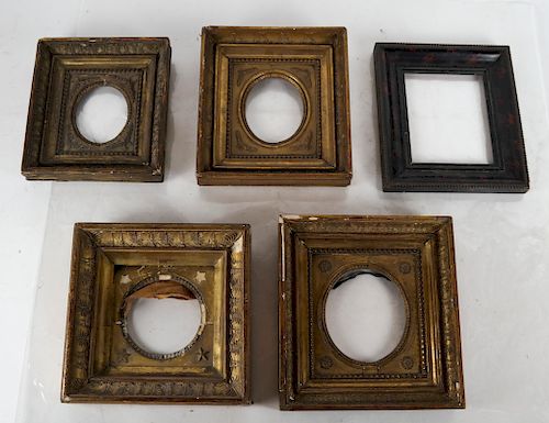 FIVE ASSORTED WOOD FRAMESFive