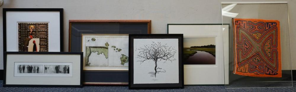 FIVE ASSORTED WORKS OF ART