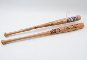 FIVE AUTOGRAPHED BASEBALL BATS