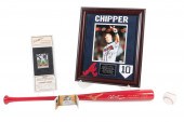 FIVE AUTOGRAPHED CHIPPER JONES