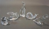 FIVE BACCARAT CRYSTAL ANIMALSF