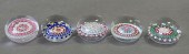 FIVE BACCARAT MILLEFIORI GLASS