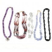 FIVE BEAD NECKLACES To include