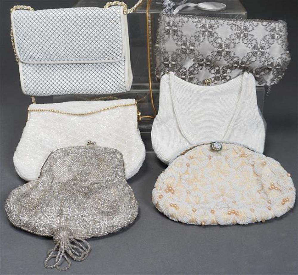 FIVE BEADED EVENING BAGS AND AN