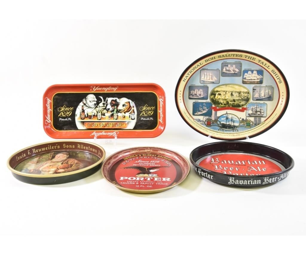 Five Beer Trays including a round