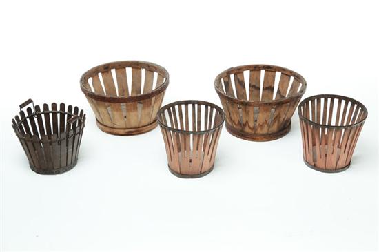 FIVE BERRY BASKETS.  Possibly